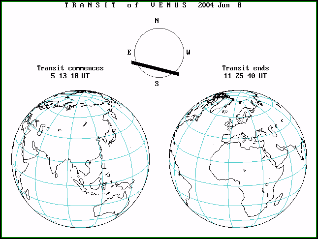 World map showing transit visibility at start and end.