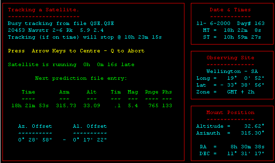 Tracking a Satellite